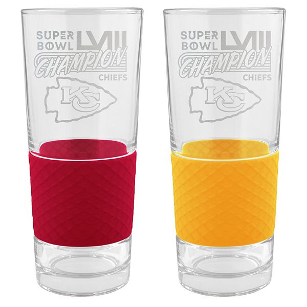 Kansas City Chiefs Super Bowl LVIII Champions Two-Pack Score Pint Glass Set