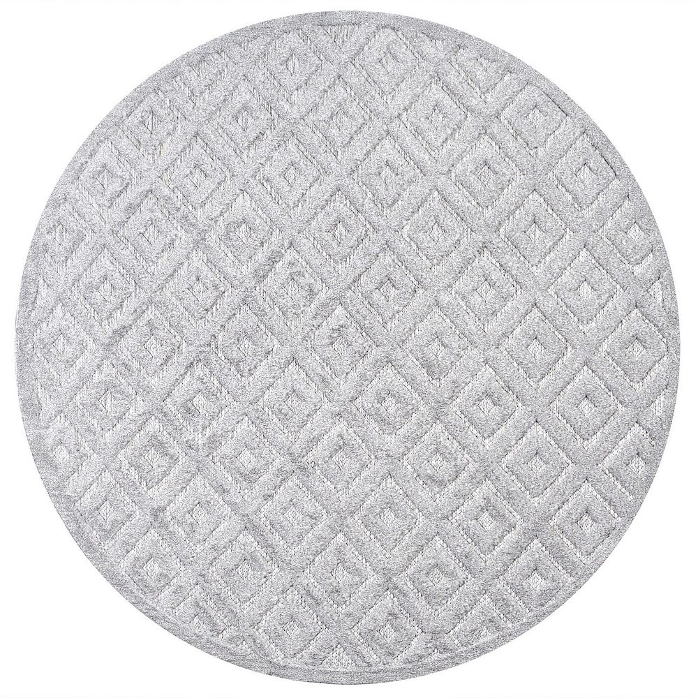 Portmany Neutral Diamond Trellis Indoor/outdoor Area Rug