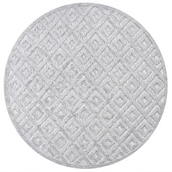 Portmany Neutral Diamond Trellis Indoor/outdoor Area Rug