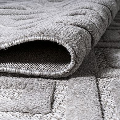 Portmany Neutral Diamond Trellis Indoor/outdoor Area Rug