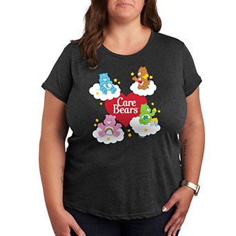 Plus Care Bears Heart And Bear Logo Graphic Tee