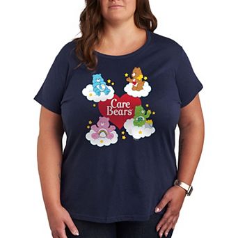 Plus Care Bears Heart And Bear Logo Graphic Tee