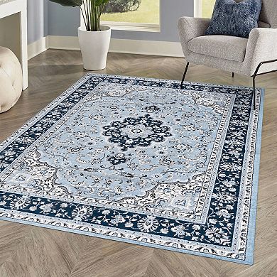 Palmette Modern Floral Area Rug
