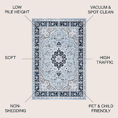 Palmette Modern Floral Area Rug