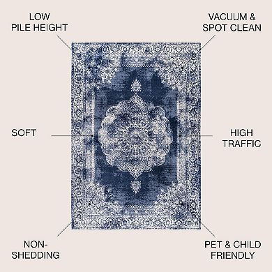 Kelly Rosalia Cottage Medallion Area Rug