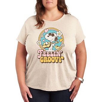 Plus Peanuts Snoopy Feelin' Groovy Graphic Tee