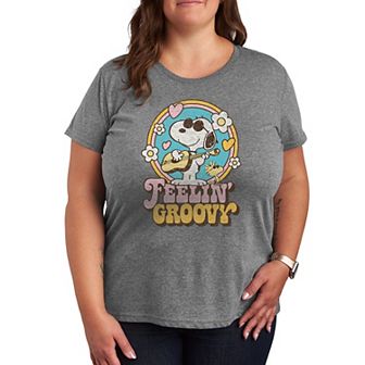 Plus Peanuts Snoopy Feelin' Groovy Graphic Tee