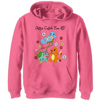 Girls Pokemon Gotta Catch 'Em All Starter Group Graphic Hoodie