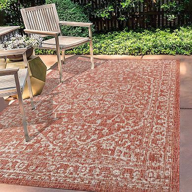 Palazzo Vine And Border Textured Weave Indoor/outdoor Area Rug