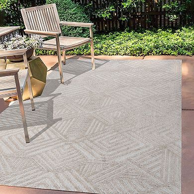 Jordan High-low Pile Art Deco Geometric Indoor/outdoor Area Rug