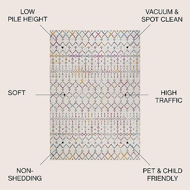 Moroccan Hype Boho Vintage Diamond Area Rug