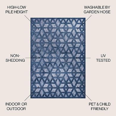 Talaia Neutral Geometric Indoor/outdoor Area Rug