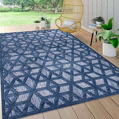 Talaia Neutral Geometric Indoor/outdoor Area Rug