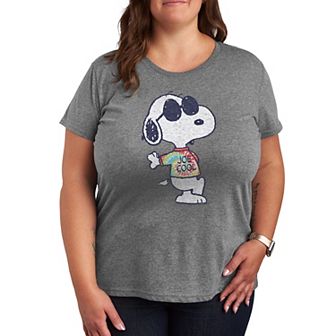Plus Peanuts Snoopy Joe Cool Tie Dye Graphic Tee