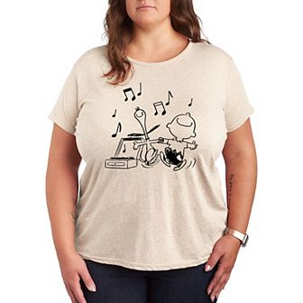 Plus Peanuts Snoopy & Charlie Brown Dancing Graphic Tee
