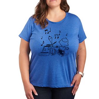 Plus Peanuts Snoopy & Charlie Brown Dancing Graphic Tee