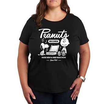 Plus Peanuts Snoopy & Charlie Brown Records Graphic Tee