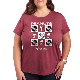 Plus Peanuts Snoopy Vinyl Grid Graphic Tee
