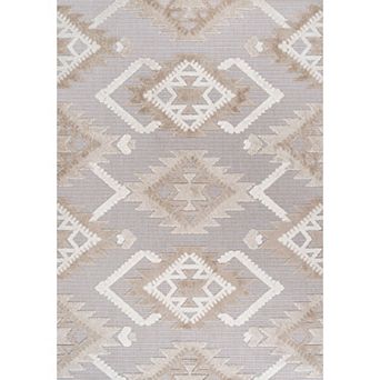 Jazz High-low Pile Art Deco Geometric Indoor/outdoor Area Rug