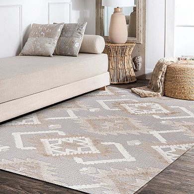 Jazz High-low Pile Art Deco Geometric Indoor/outdoor Area Rug