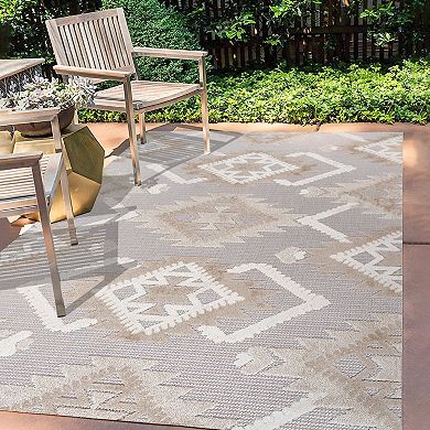 Jazz High-low Pile Art Deco Geometric Indoor/outdoor Area Rug