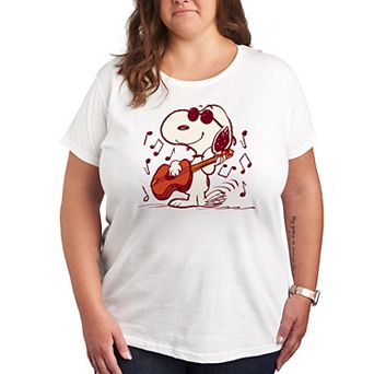Plus Peanuts Snoopy Joe Cool Guitar Graphic Tee