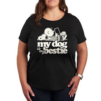 Plus Peanuts Snoopy & Charlie Brown My Dog Is My Bestie Graphic Tee