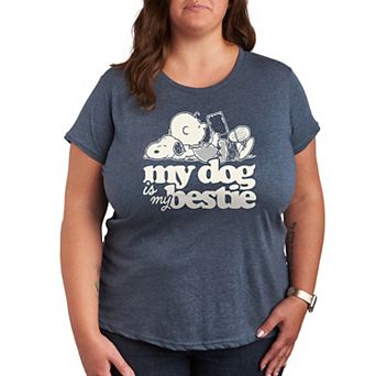 Plus Peanuts Snoopy & Charlie Brown My Dog Is My Bestie Graphic Tee