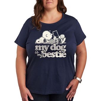 Plus Peanuts Snoopy & Charlie Brown My Dog Is My Bestie Graphic Tee