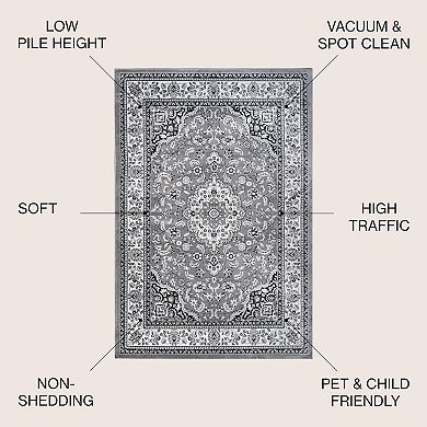 Palmette Modern Floral Area Rug