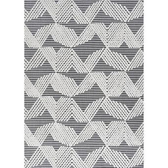 Jazz High-low Pile Art Deco Geometric Indoor/outdoor Area Rug