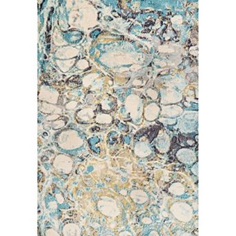Pebble Marbled Abstract Area Rug