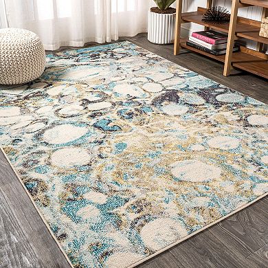 Pebble Marbled Abstract Area Rug