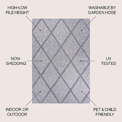 Salines Diamond Trellis Indoor/outdoor Area Rug