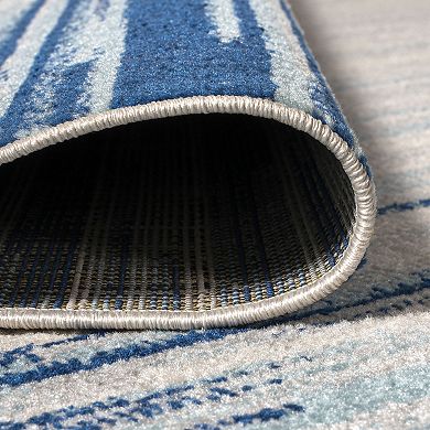 Linear Modern Half Stripe Area Rug