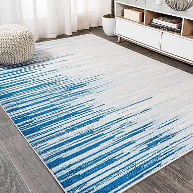 Linear Modern Half Stripe Area Rug
