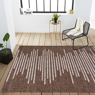 Zolak Berber Stripe Geometric Indoor/outdoor Area Rug