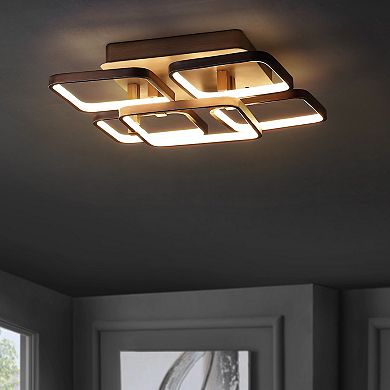 Sebastian Integrated Led Metal Flush Mount Ceiling Light