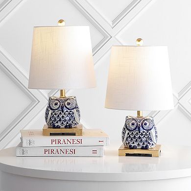 Justina Ceramic Mini Led Table Lamp (set Of 2)