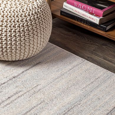 Linear Modern Half Stripe Area Rug