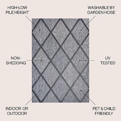 Salines Diamond Trellis Indoor/outdoor Area Rug