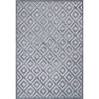 Portmany Neutral Diamond Trellis Indoor/outdoor Area Rug