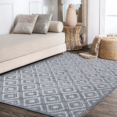 Portmany Neutral Diamond Trellis Indoor/outdoor Area Rug