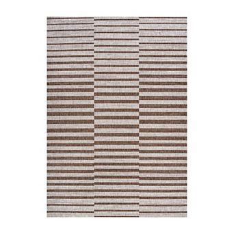 Sukie Modern Offset Stripe Indoor/outdoor Area Rug