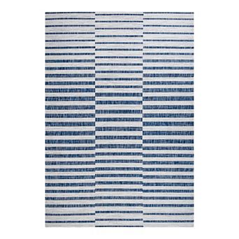 Sukie Modern Offset Stripe Indoor/outdoor Area Rug