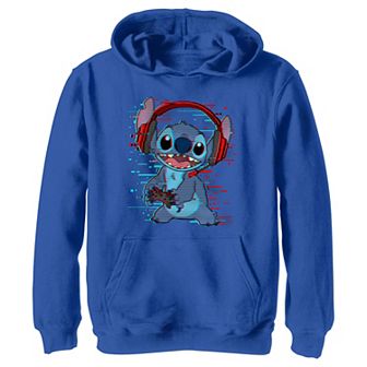 Disney's Lilo & Stitch Glitchy Gamer Stitch Boys Graphic Hoodie