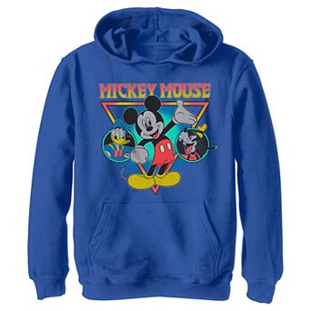 Disney's Mickey Mouse With Donald And Goofy Boys Graphic Hoodie