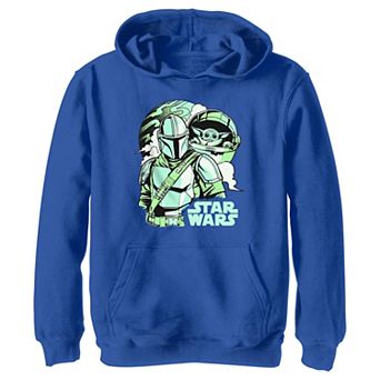 Boys The Mandalorian The Child And Mando Portrait Graphic Hoodie