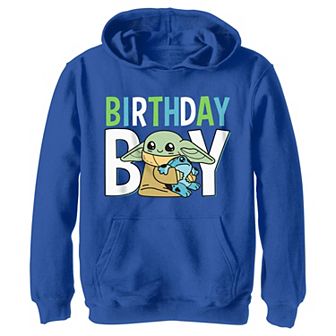 Boys The Mandalorian Grogu Birthday Boy Graphic Hoodie
