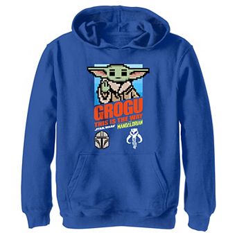 Boys The Mandalorian Grogu This Is The Way Classic Game Poster Graphic Hoodie